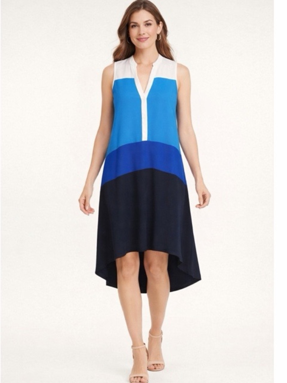 Ann Taylor Colorblock‎ High Low Shift Dress